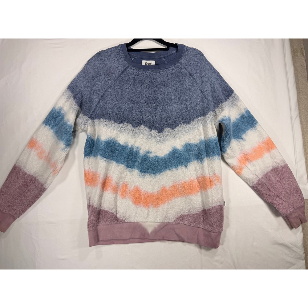 Feat BlanketBlend Fleece Set Women Medium Blue Tie Dye Excellent Cozy Loungewear